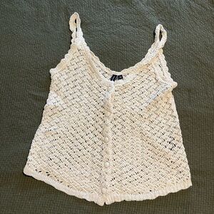 Cream Knit Women's Top